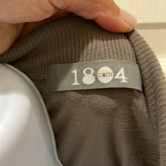 Coin 1804 Taupe Open Front Cardigan - Picture 5 of 7